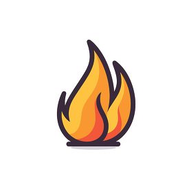 fire icon style clip art